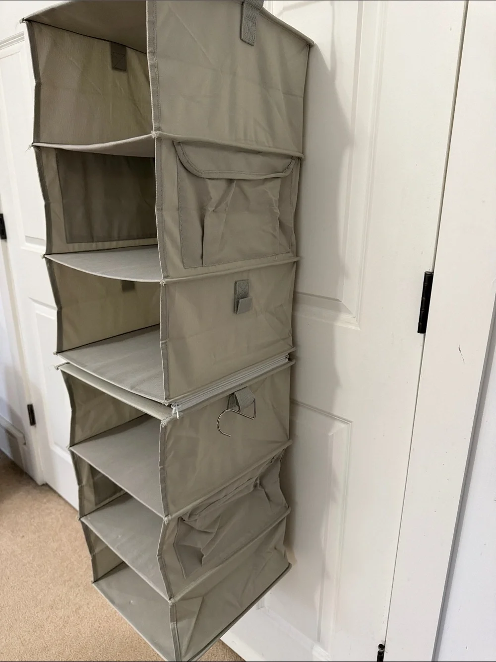 Brightroom 6 Shelf Hanging Fabric Storage Organizer - 6-Tier Fabric NWOT